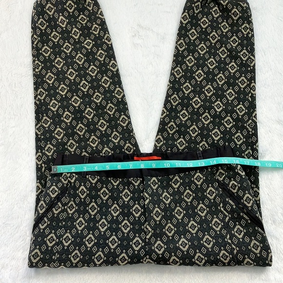 Like New Anthropologie Cartonnier Tan and Gray Geometric Pants - Picture 2 of 6